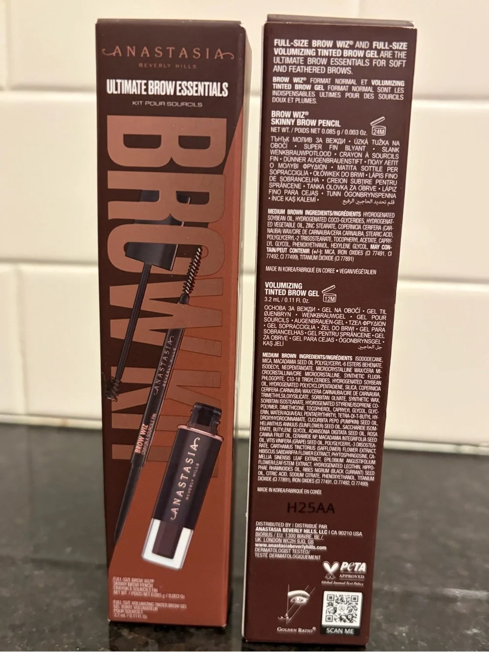 Anastasia Beverly Hills - 2Pc Bundle Ultimate Brow Essentials Kit (Med. Brown)